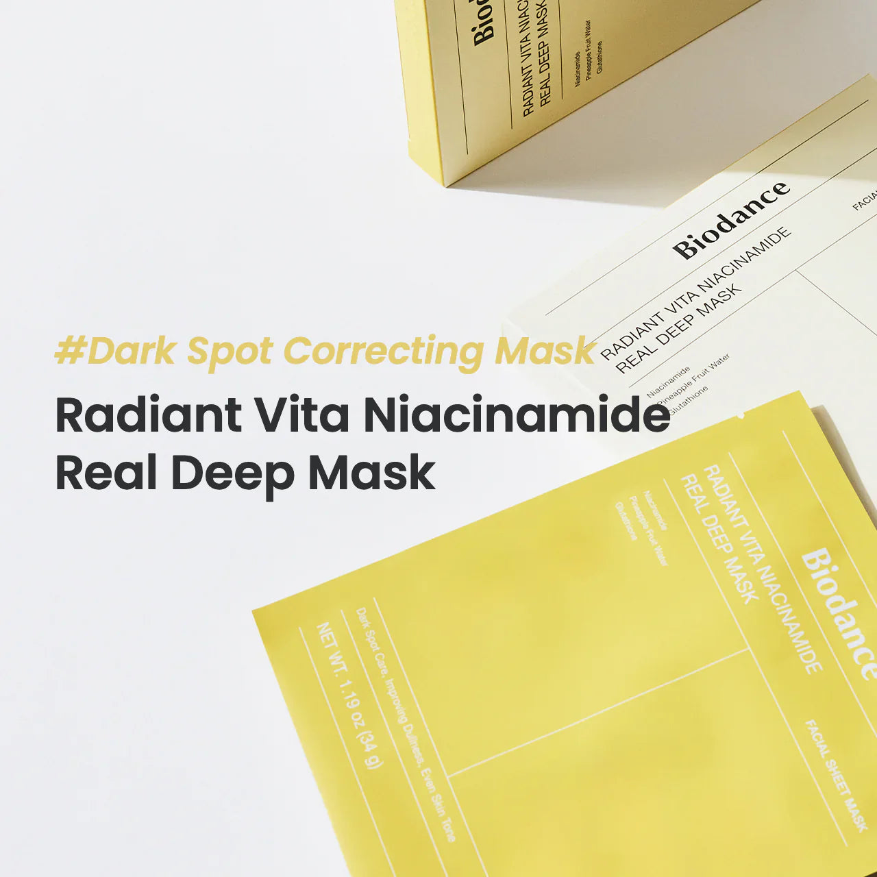 Biodance | Radiant Vita-Niacinamide Real Deep Mask - Gel Μάσκα για ομοιόμορφο τόνο επιδερμίδας