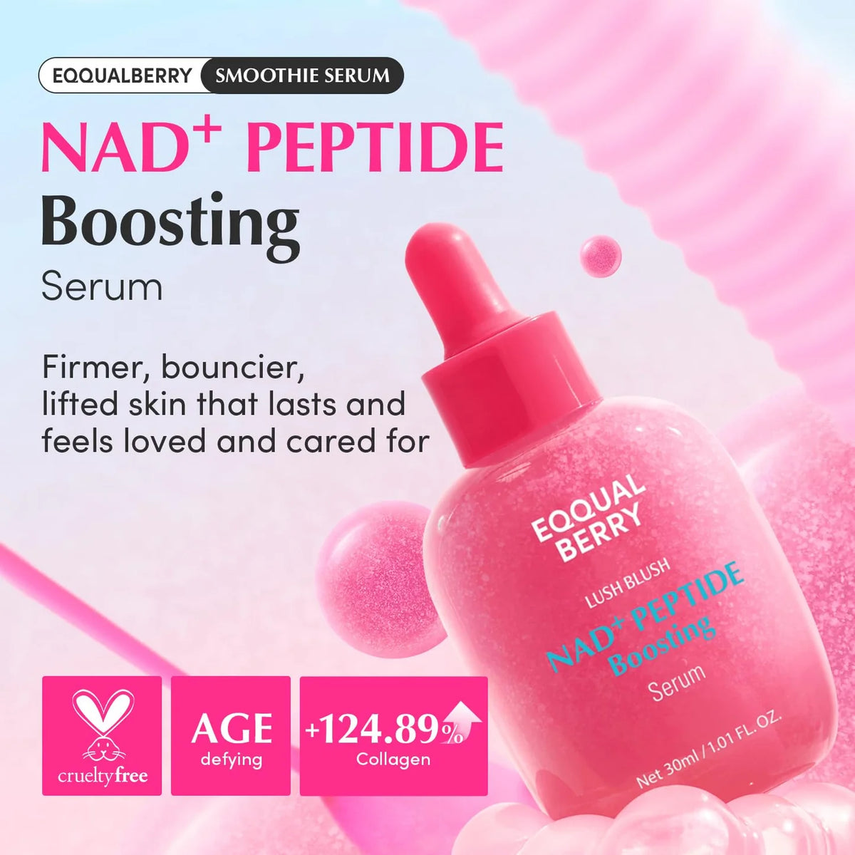 EQQUALBERRY | NAD+ Peptide Boosting Serum 30 ml