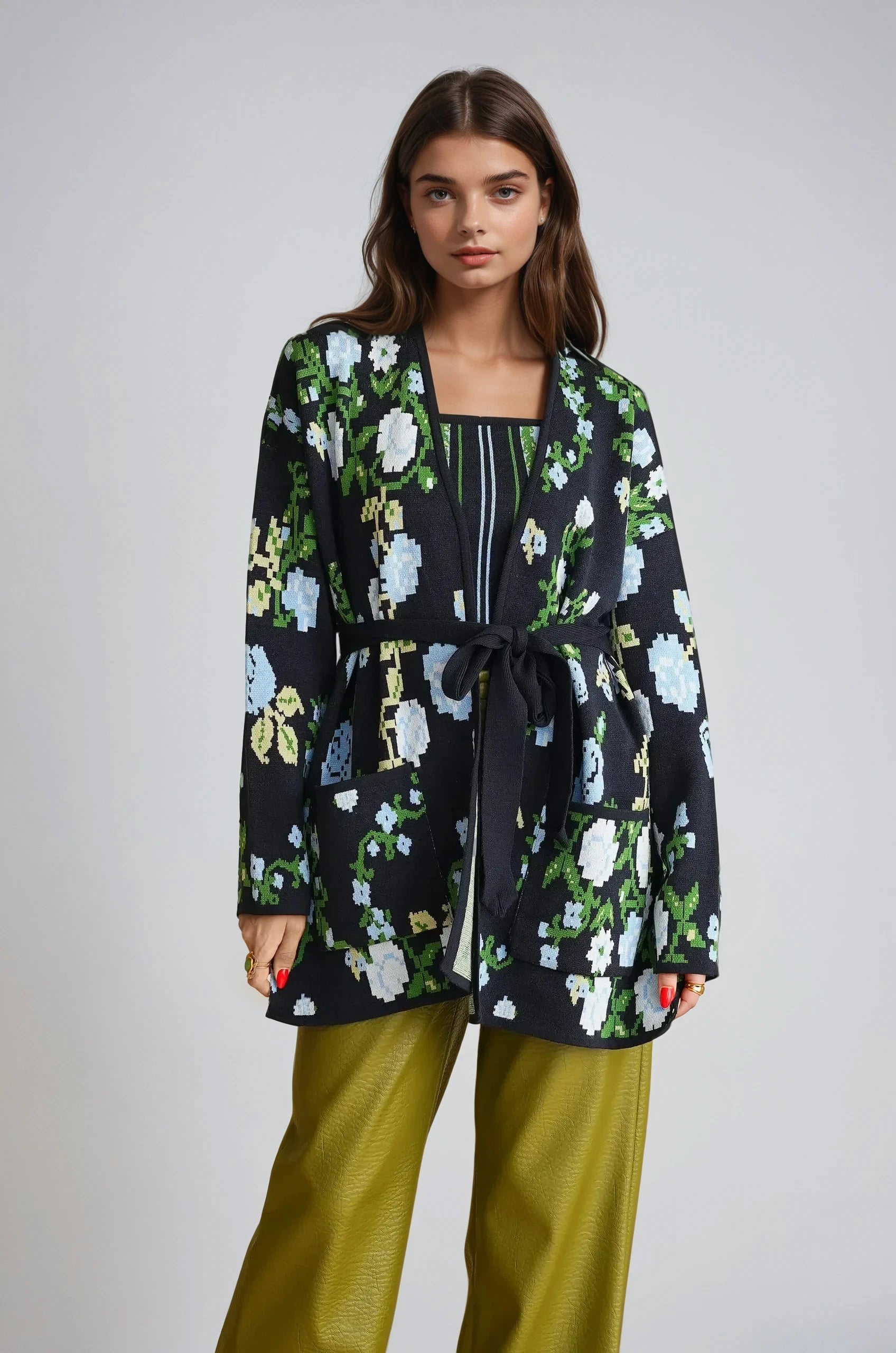 Georgina Trikogia | Pixel Rose Cardigan