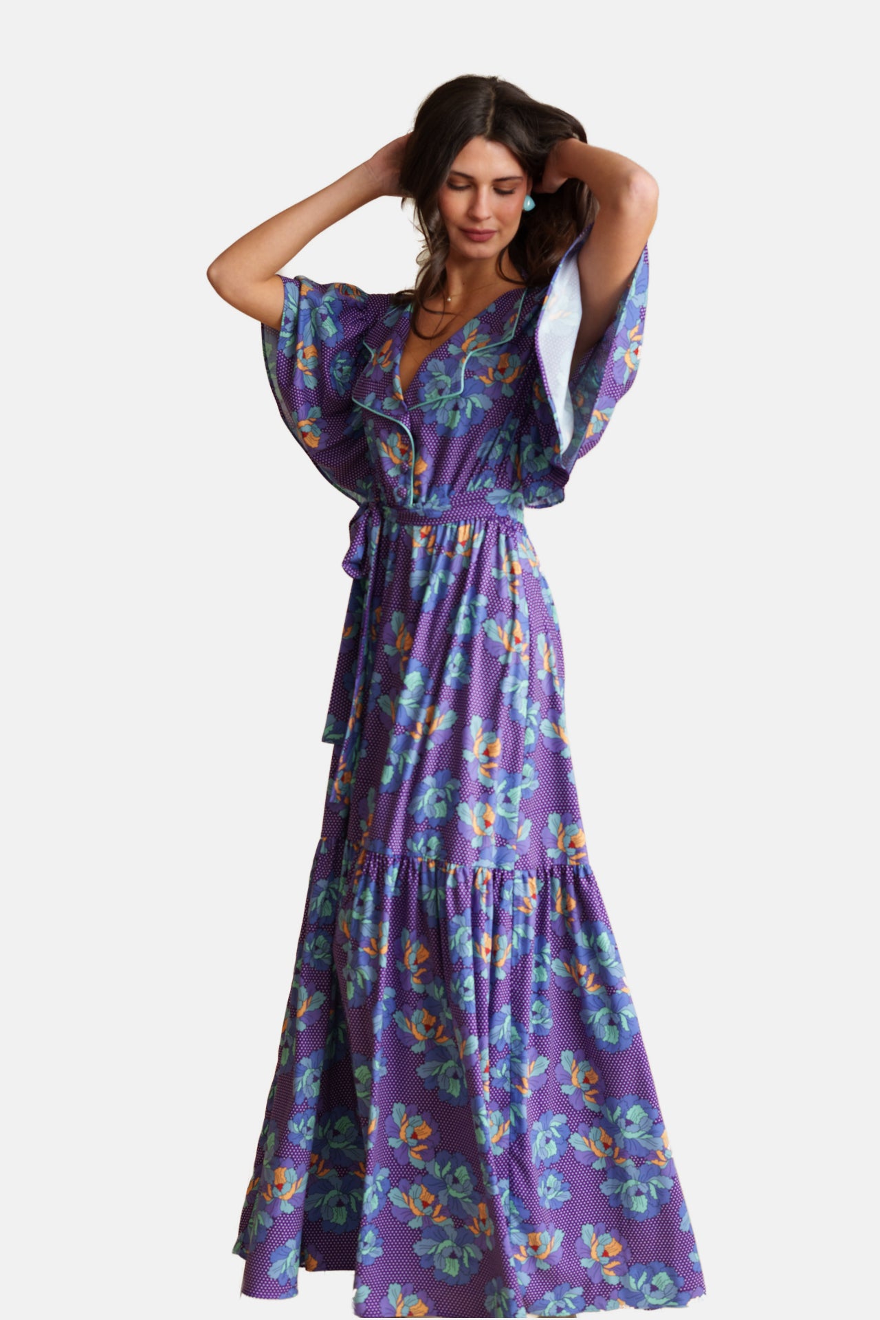 Georgina Trikogia | Boogie Stripers Maxi Dress With Belt