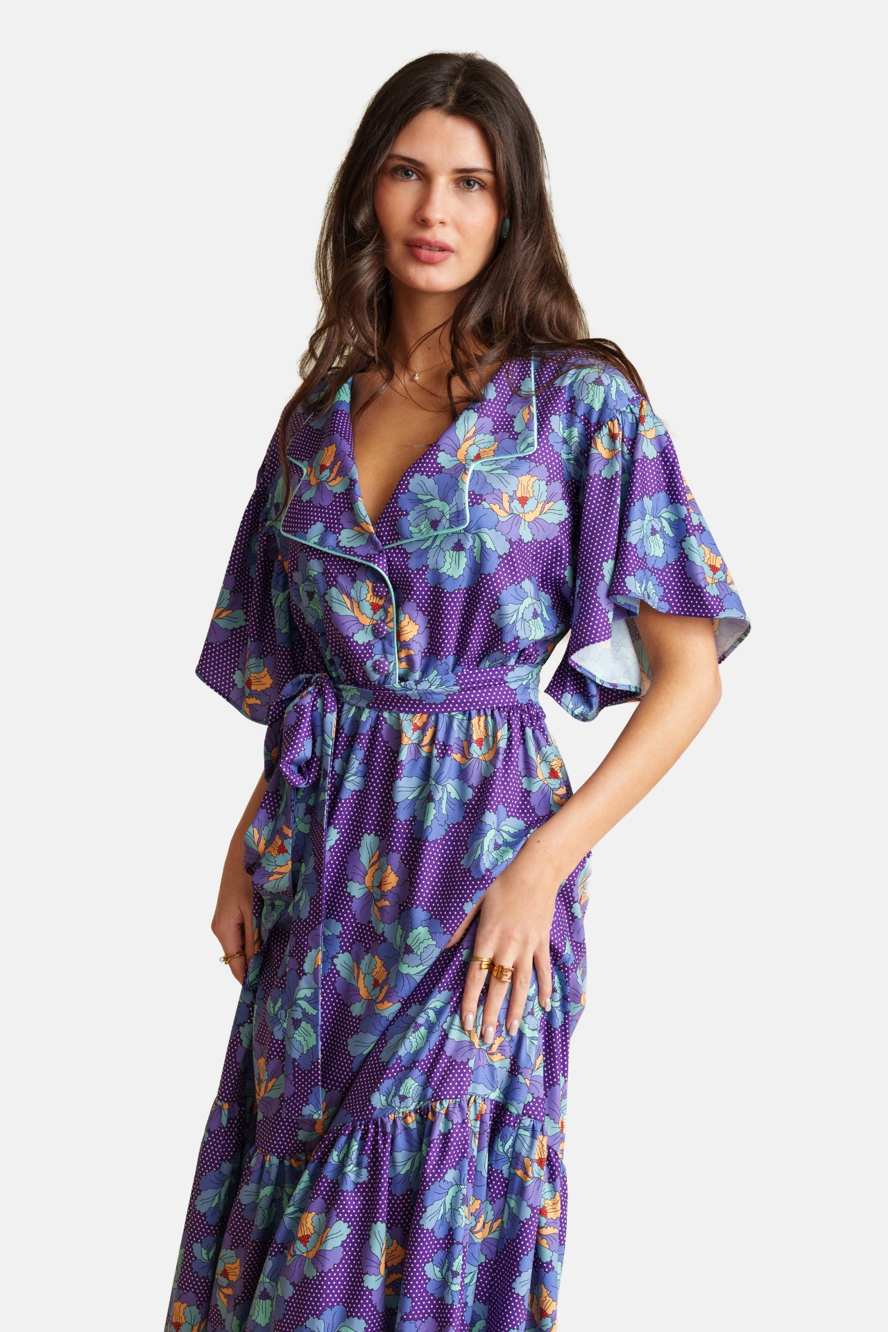 Georgina Trikogia | Boogie Stripers Maxi Dress With Belt