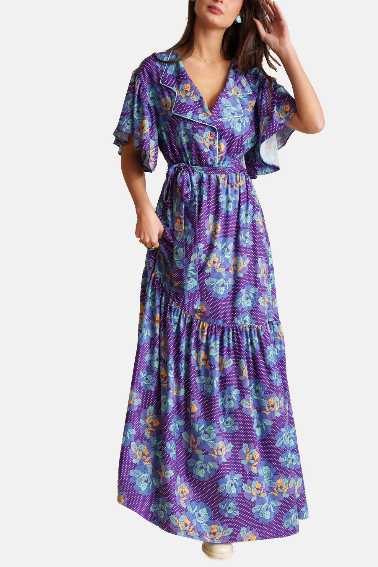 Georgina Trikogia | Boogie Stripers Maxi Dress With Belt