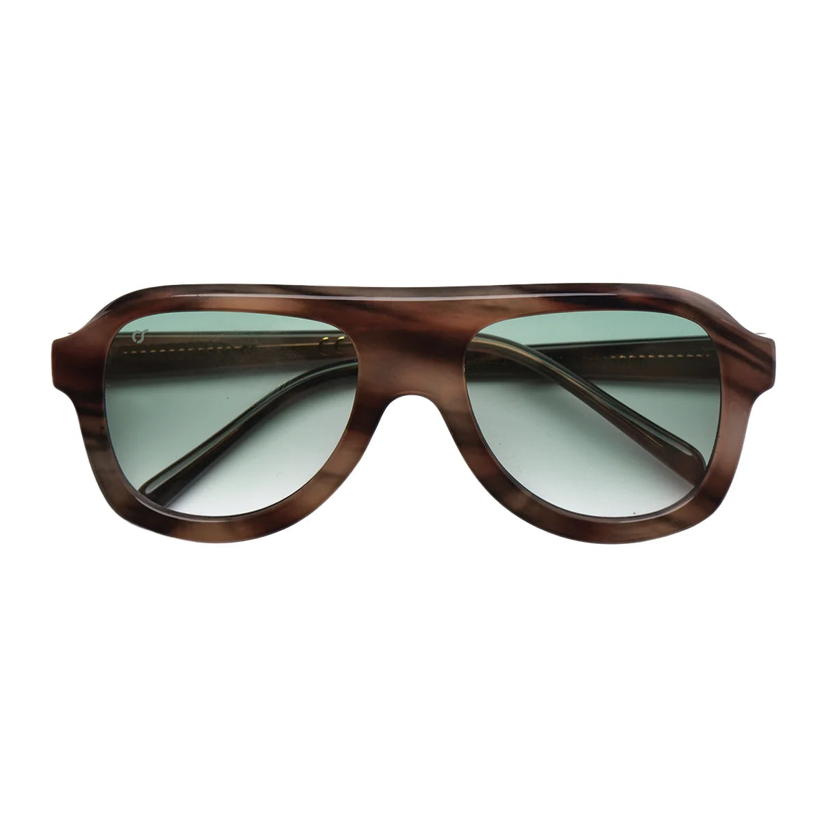 OS Sunglasses Formentera Verde με φαρδιούς smoky green φακούς, κοντινή μπροστινή όψη