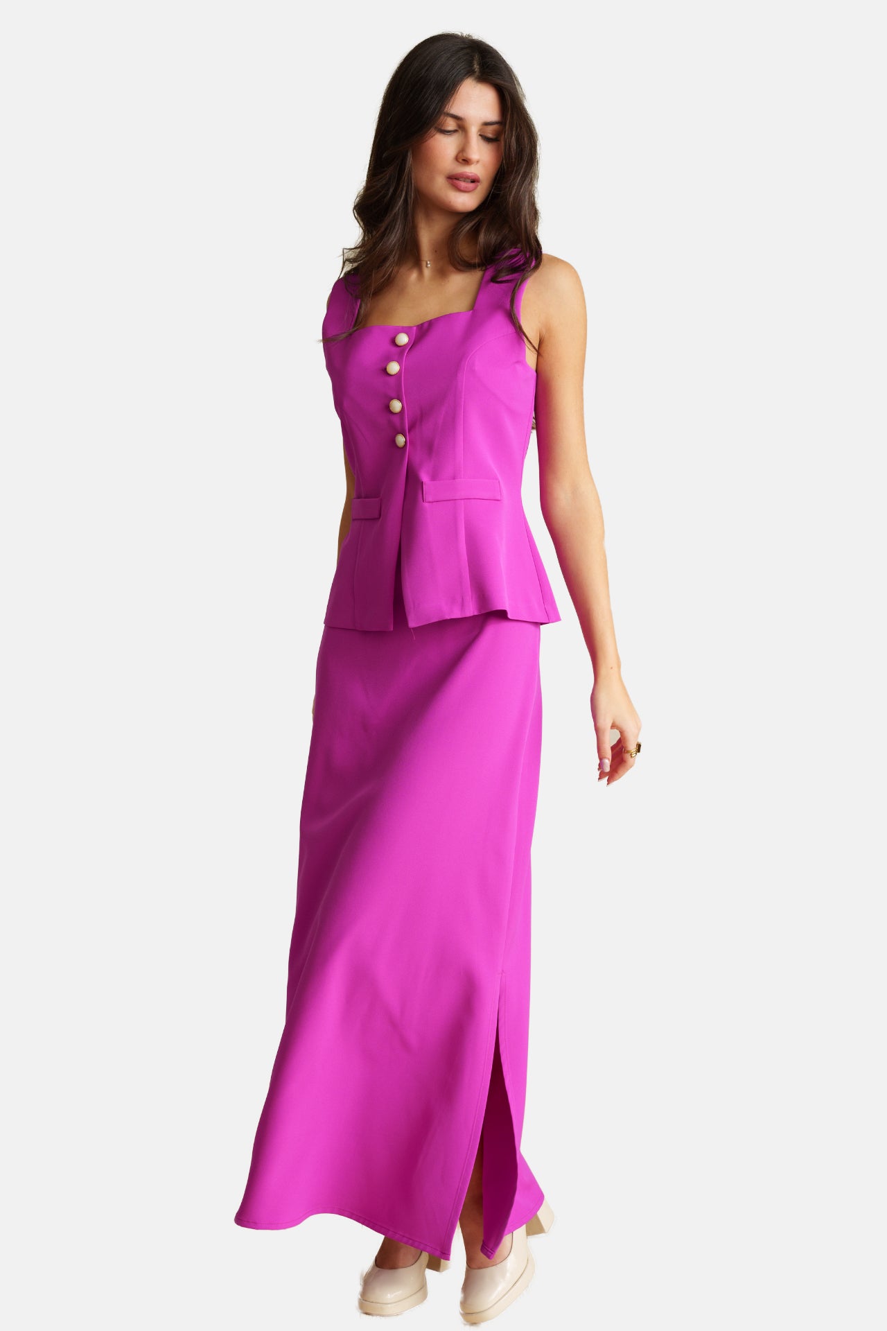 Georgina Trikogia | Dark Violet Maxi Skirt