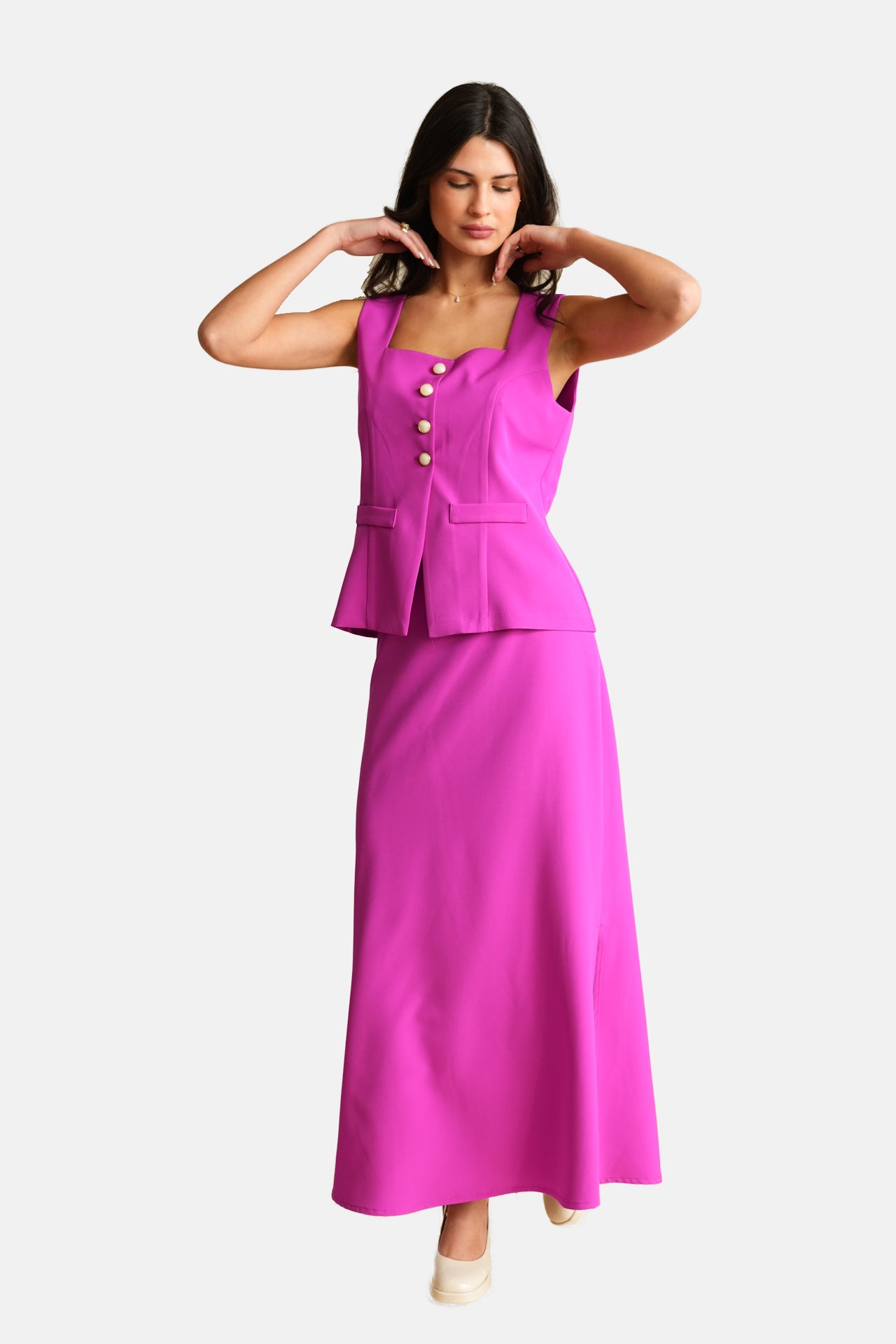 Georgina Trikogia | Dark Violet Maxi Skirt