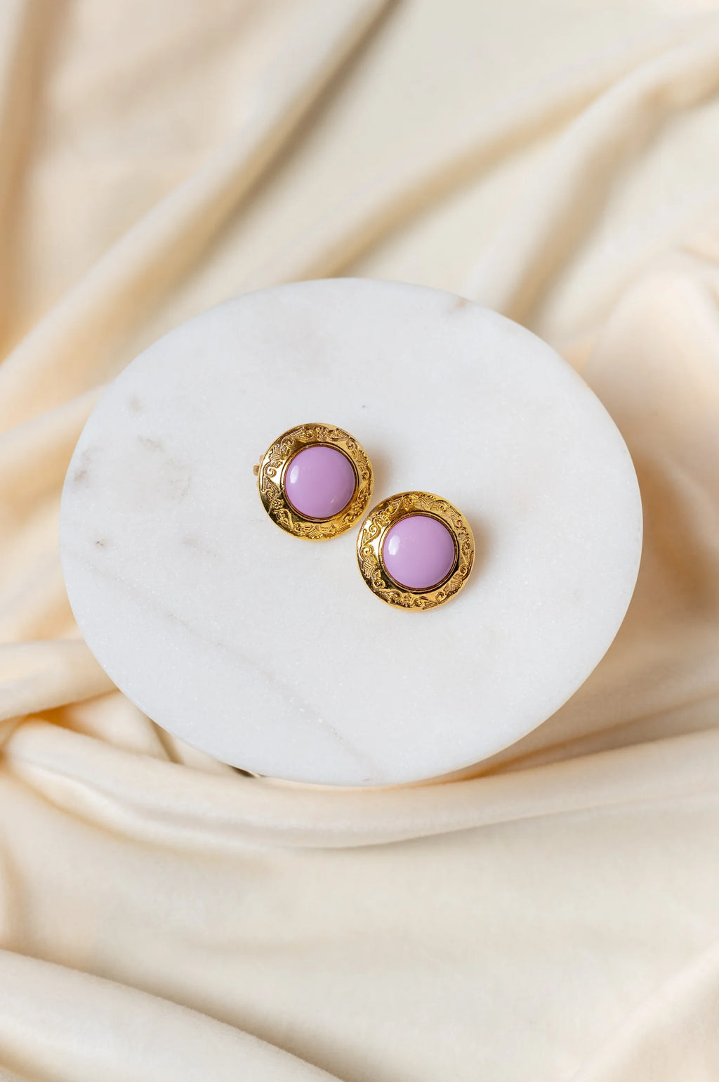 Georgina Trikogia | Glided Lilac Earrings