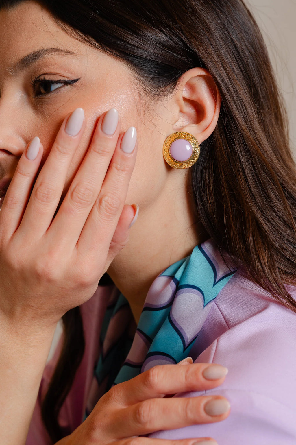 Georgina Trikogia | Glided Lilac Earrings