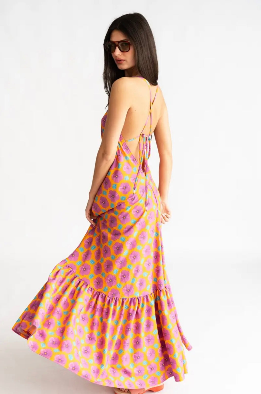 Georgina Trikogia | Orange Lily Backless Dress