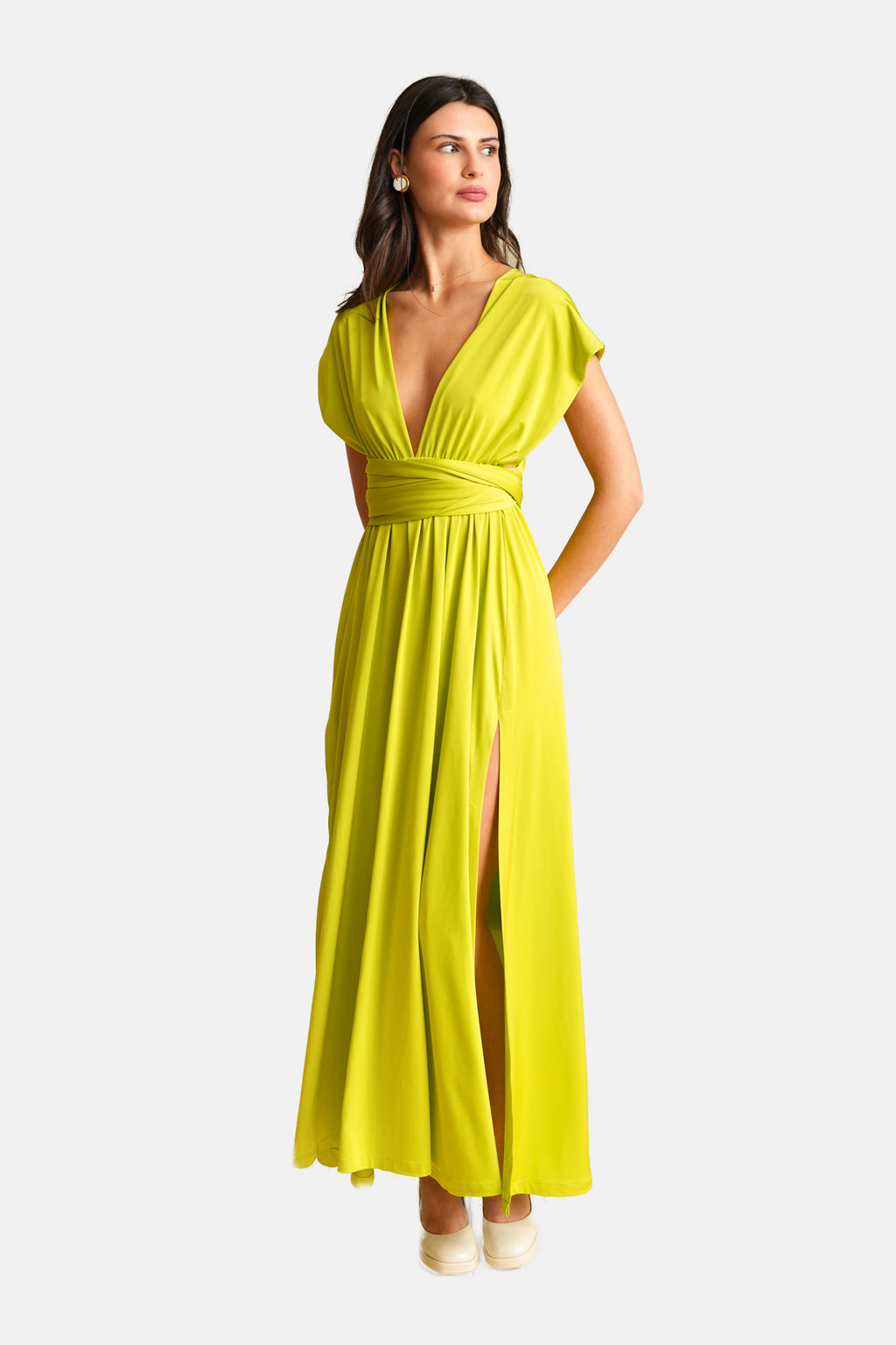 Georgina Trikogia | Lime Polymorphic Dress