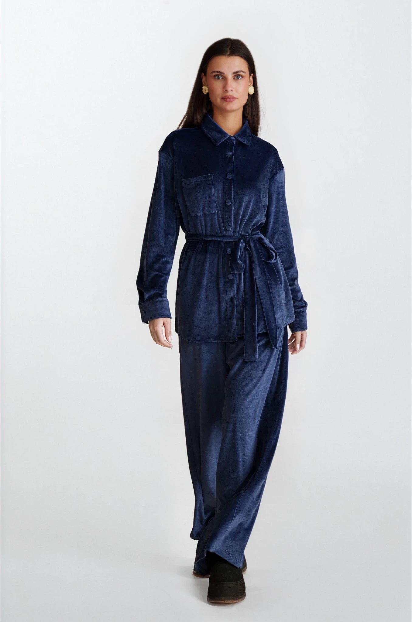 Georgina Trikogia | Navy Velvet Set