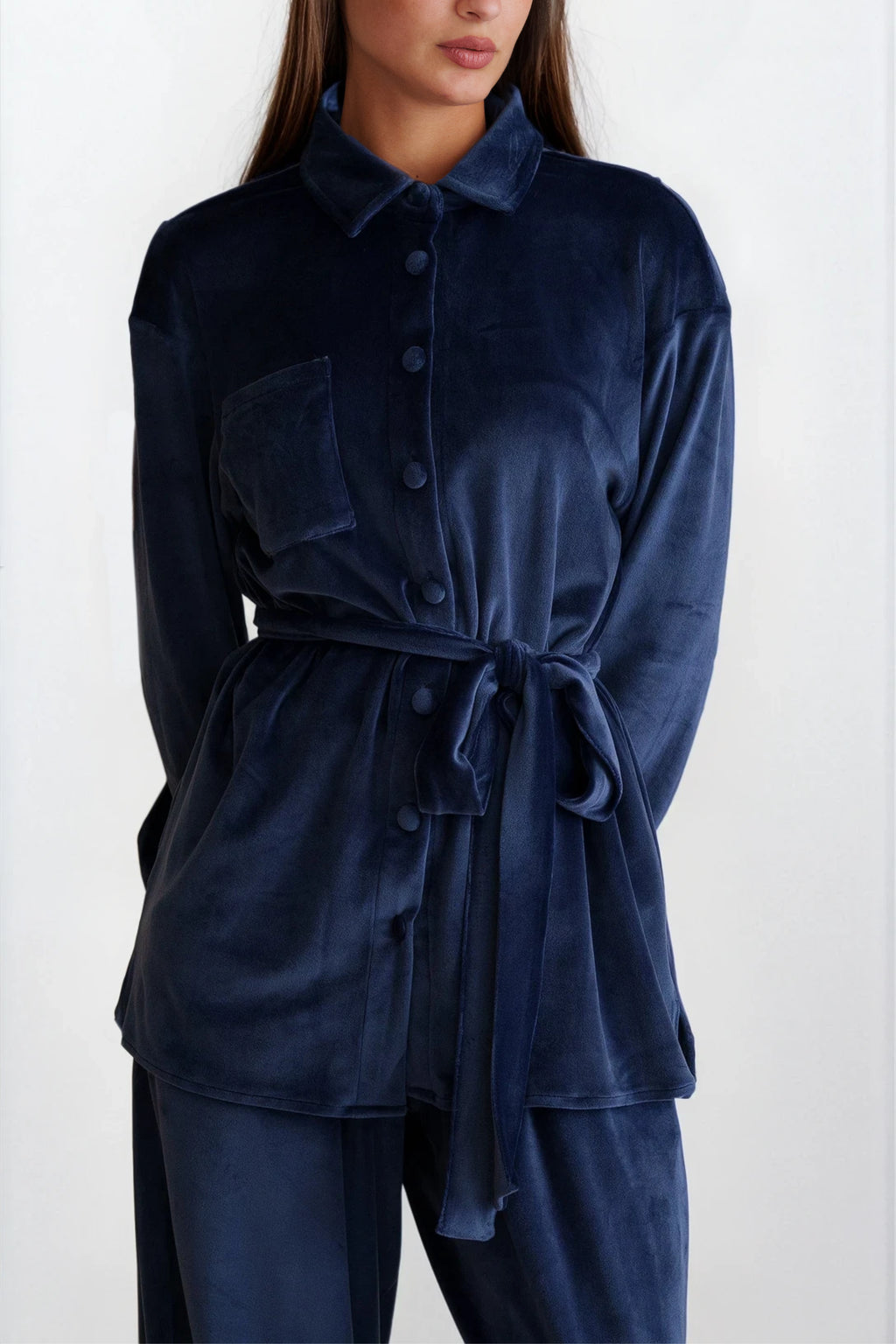 Georgina Trikogia | Navy Velvet Set