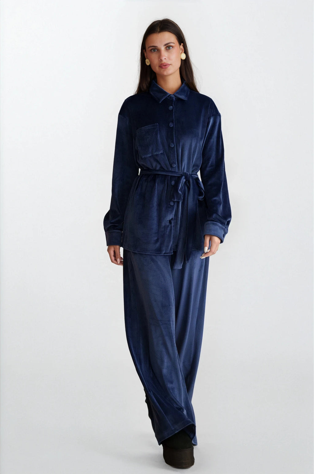 Georgina Trikogia | Navy Velvet Set