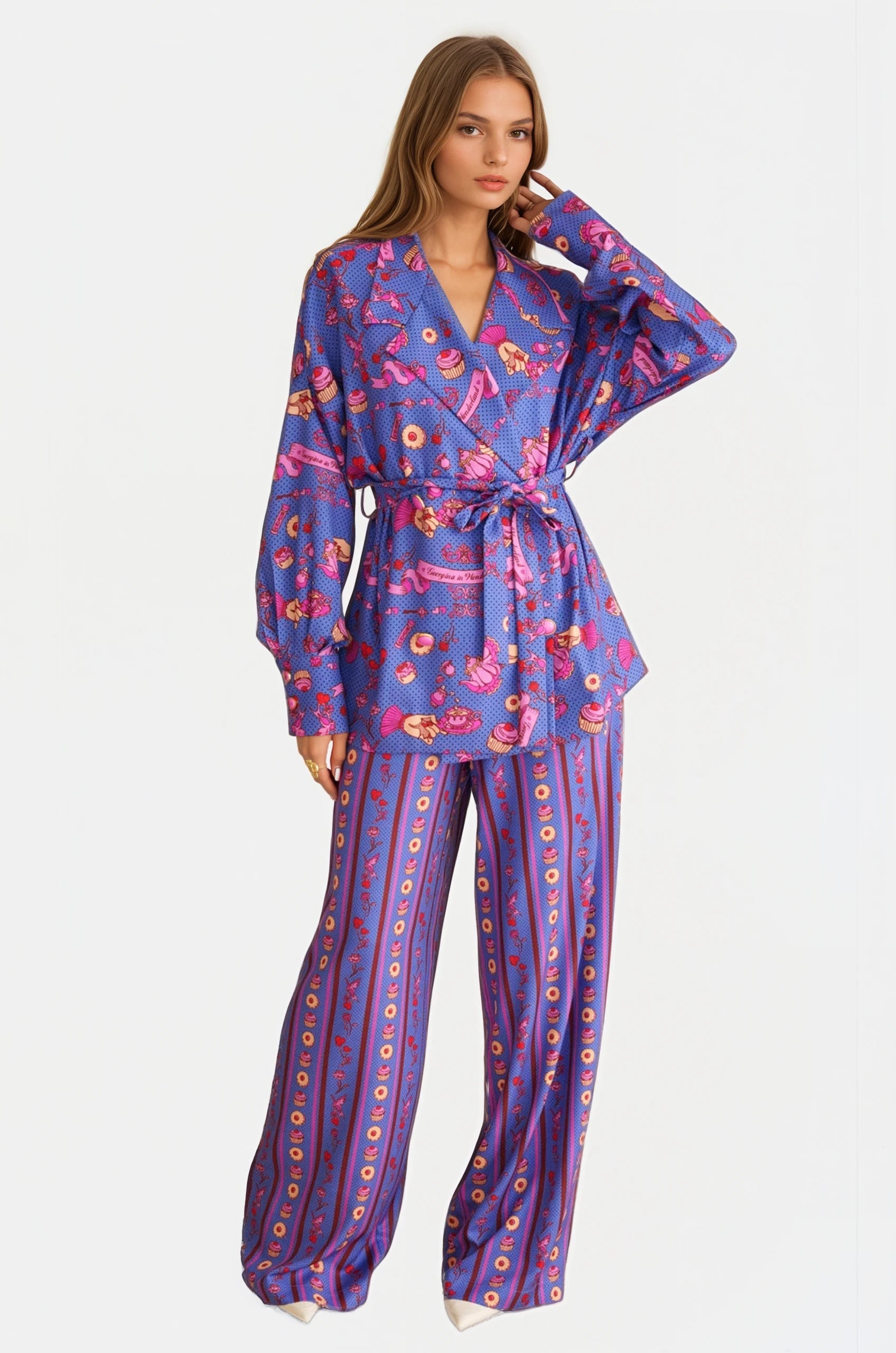 Georgina Trikogia | Pink Wonderland Blazer Shirt