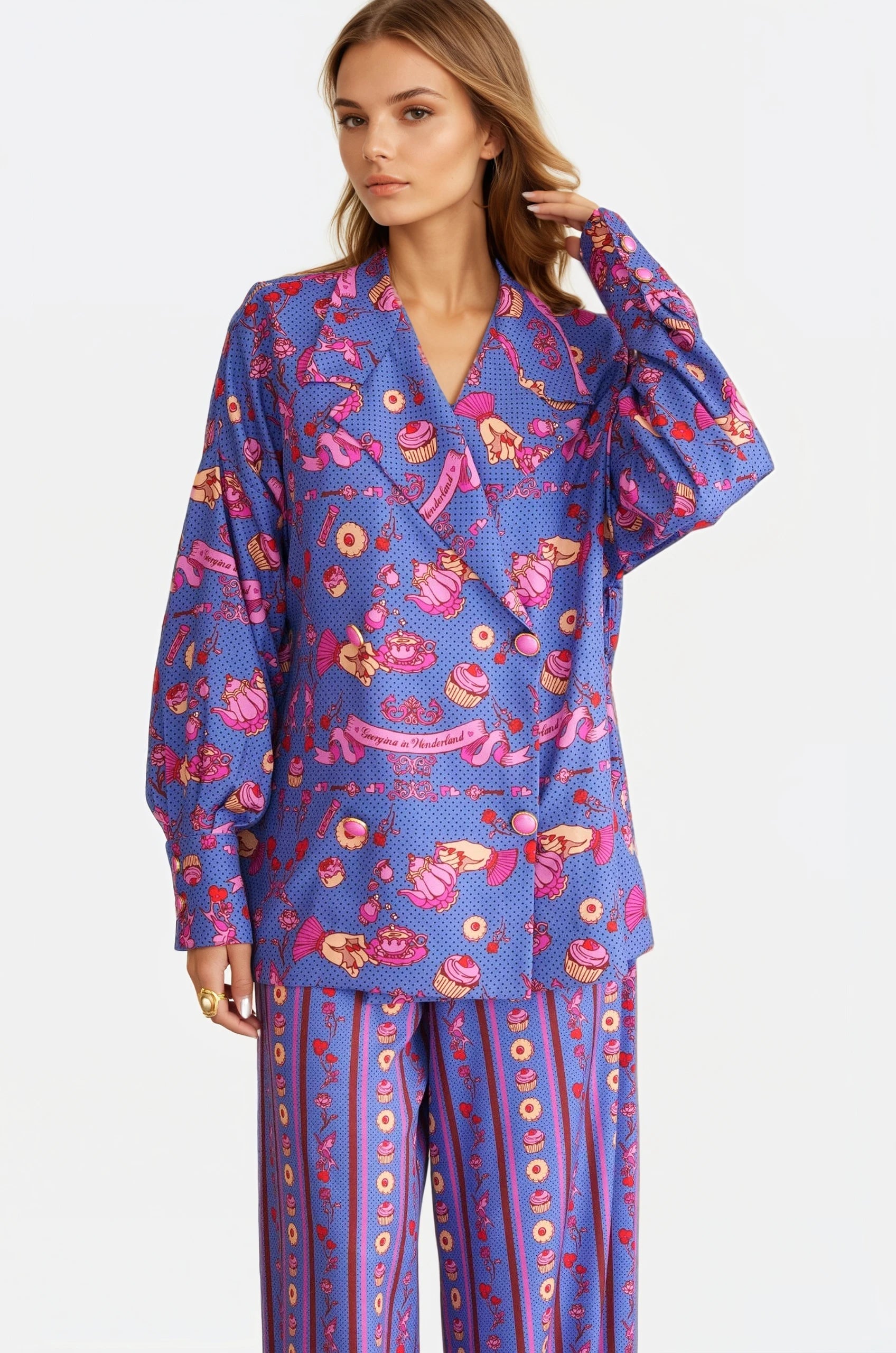 Georgina Trikogia | Pink Wonderland Blazer Shirt