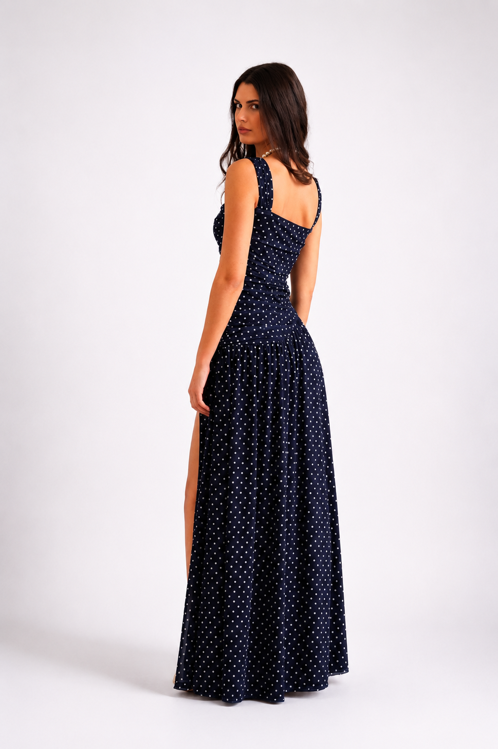 Georgina Trikogia | Polka Dots Dress with Slit