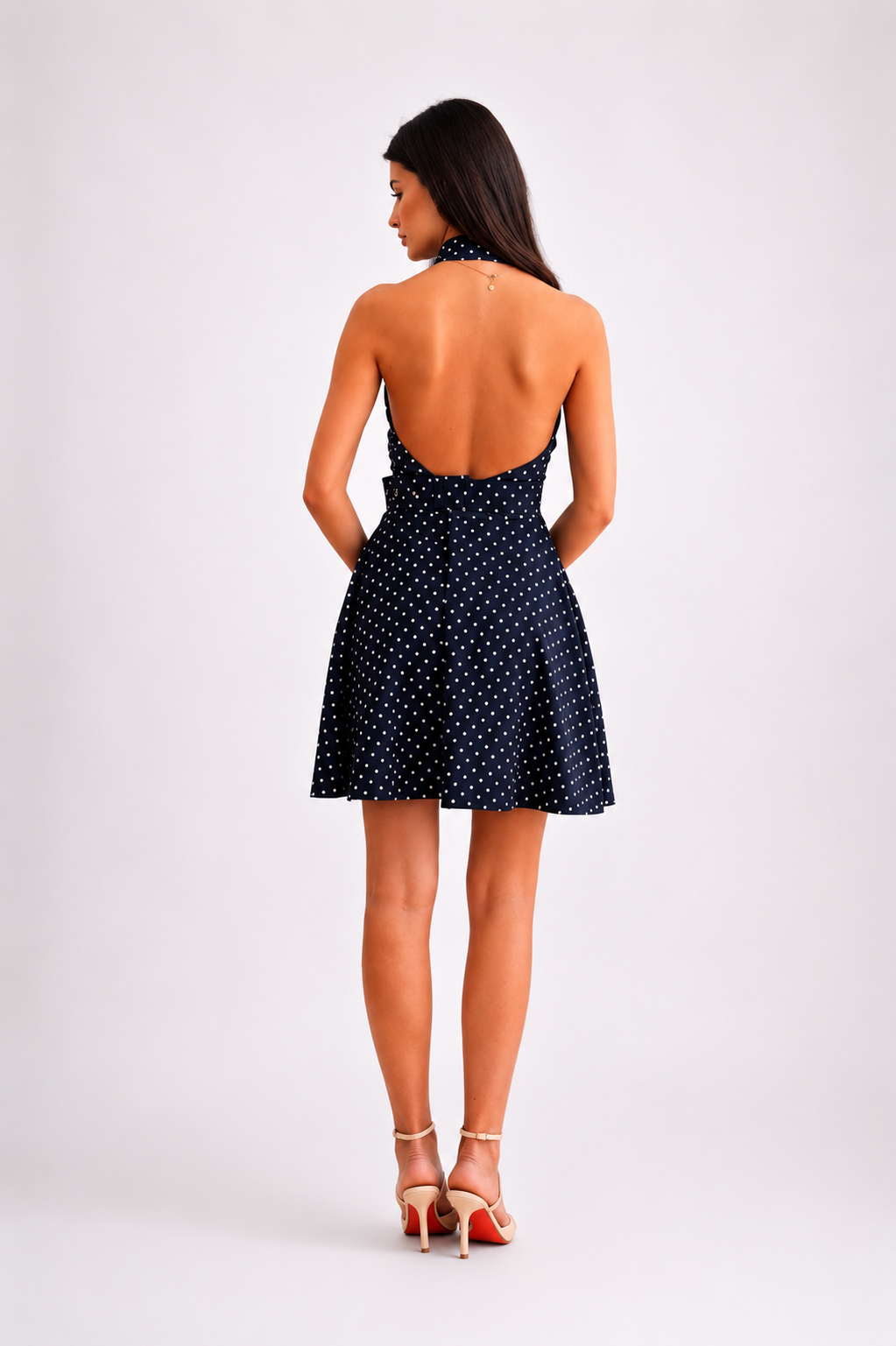 Georgina Trikogia | Polka Dots Mini Backless Dress