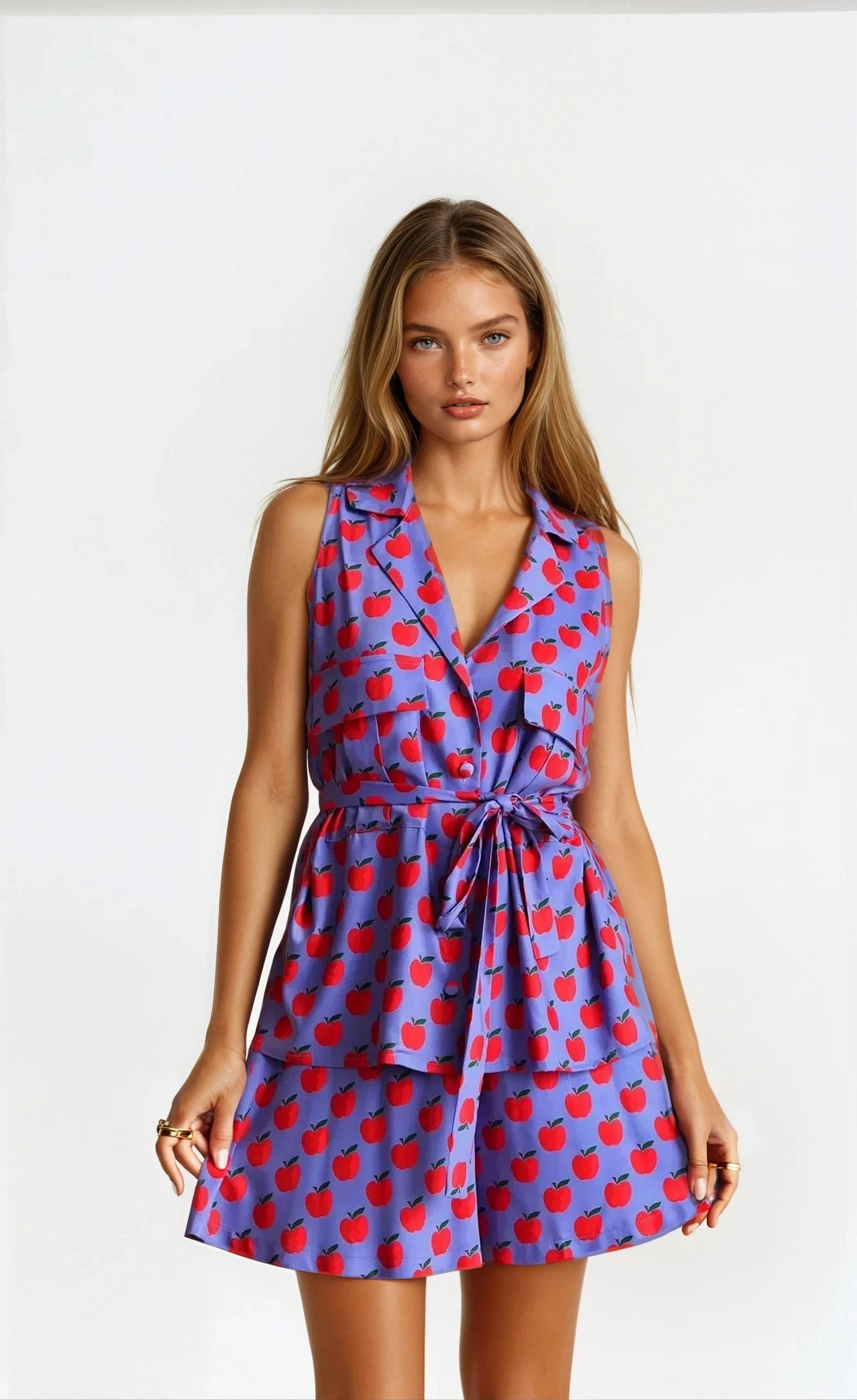 Georgina Trikogia | Red Apple Safari Shirt with Belt