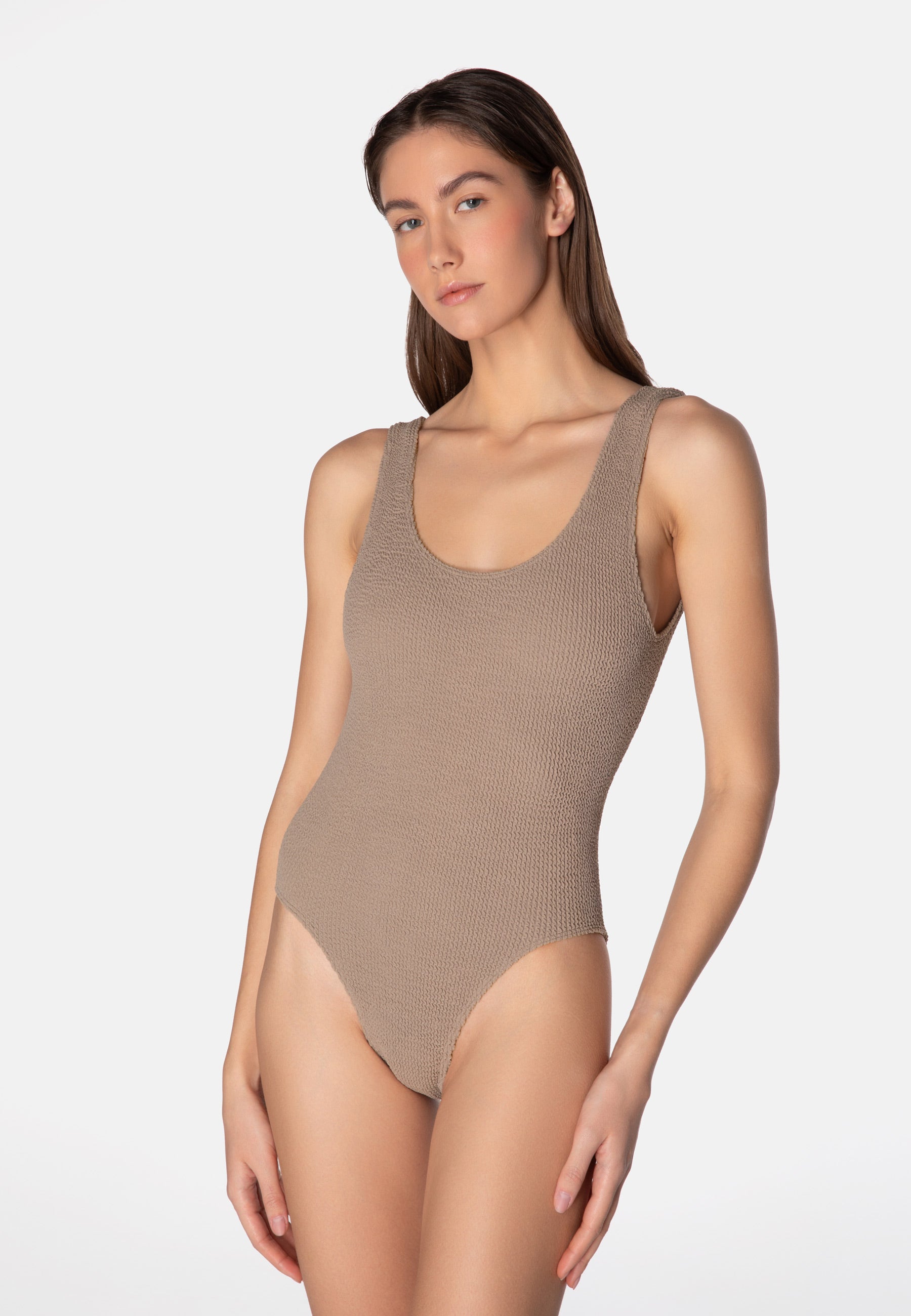 Sorbet Island | Riva - Hazelnut ONE SIZE FITS MOST One Piece Swimsuit