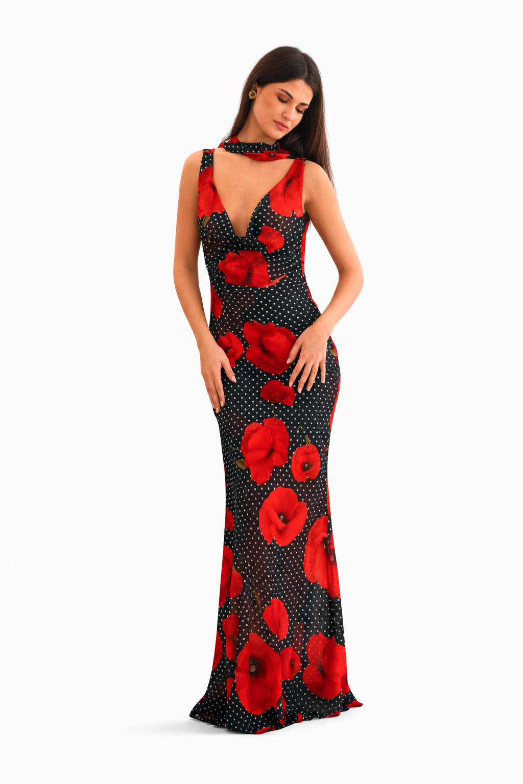 Georgina Trikogia | Tulip Affair Vintage Draped Maxi Dress