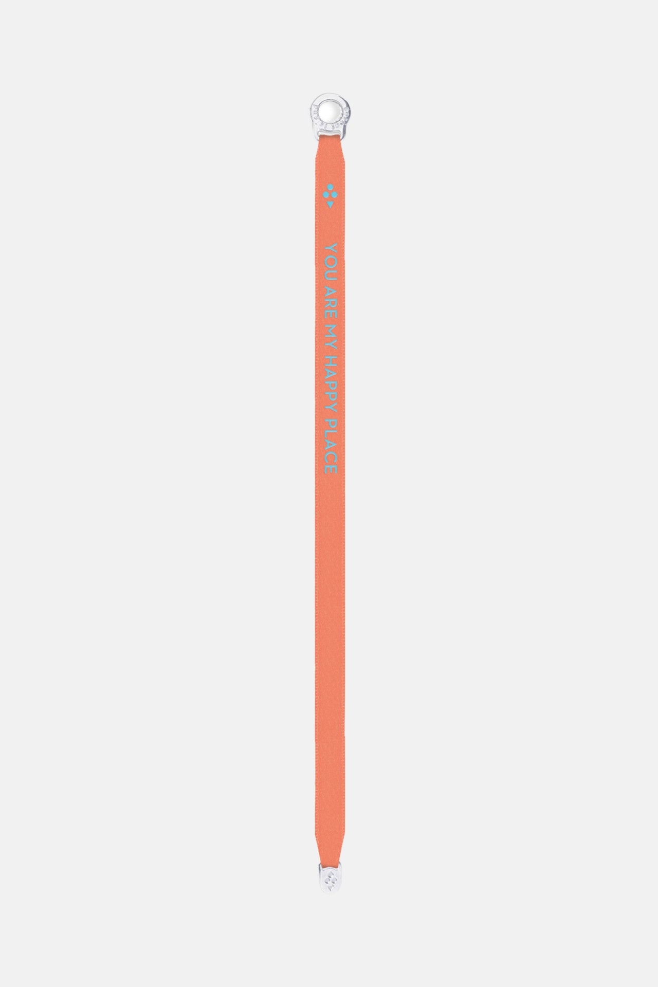 Sorbet Island | Satin Bracelet "You Are My Happy Place" Salmon