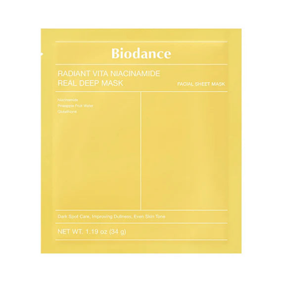 Biodance | Radiant Vita-Niacinamide Real Deep Mask - Gel Μάσκα για ομοιόμορφο τόνο επιδερμίδας