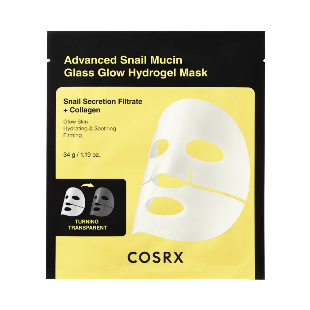 COSRX | Advanced Snail Mucin Glass Glow Hydrogel Mask - Μάσκα με κολλαγόνο και βλεννίνη σαλιγκαριού