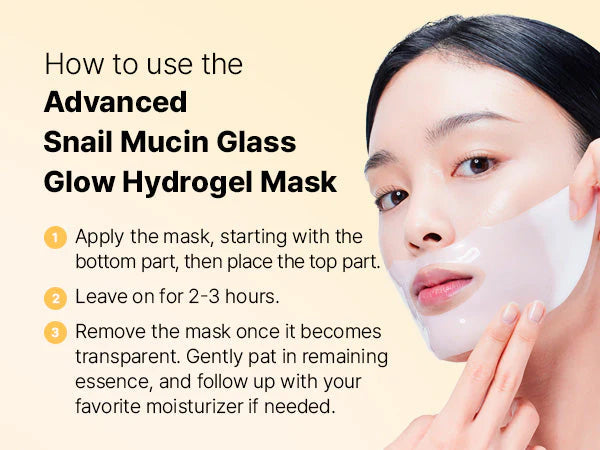 COSRX | Advanced Snail Mucin Glass Glow Hydrogel Mask - Μάσκα με κολλαγόνο και βλεννίνη σαλιγκαριού