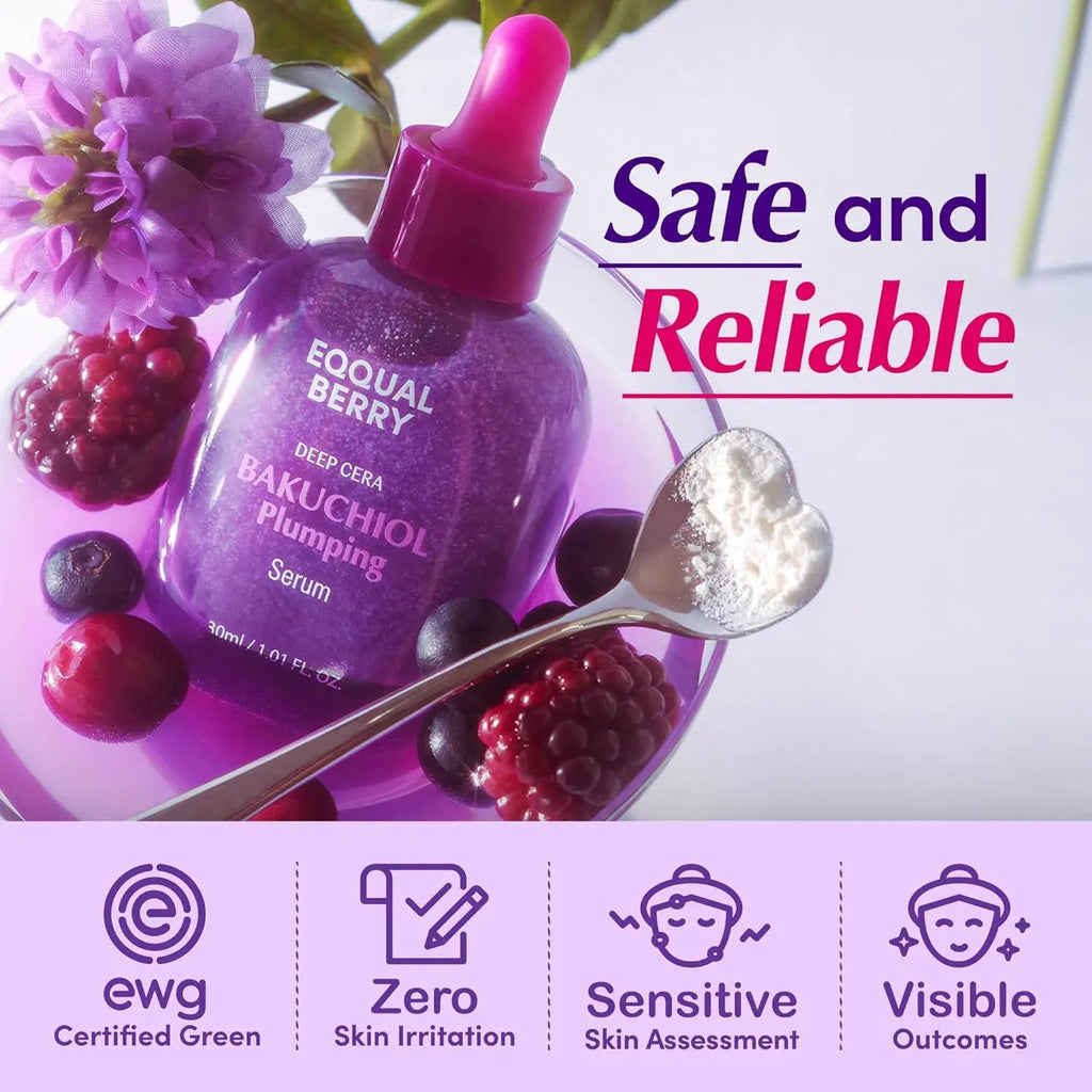 EQQUALBERRY | Bakuchiol Plumping Serum – Αντιγηραντικός ορός με μπουκαχιόλη