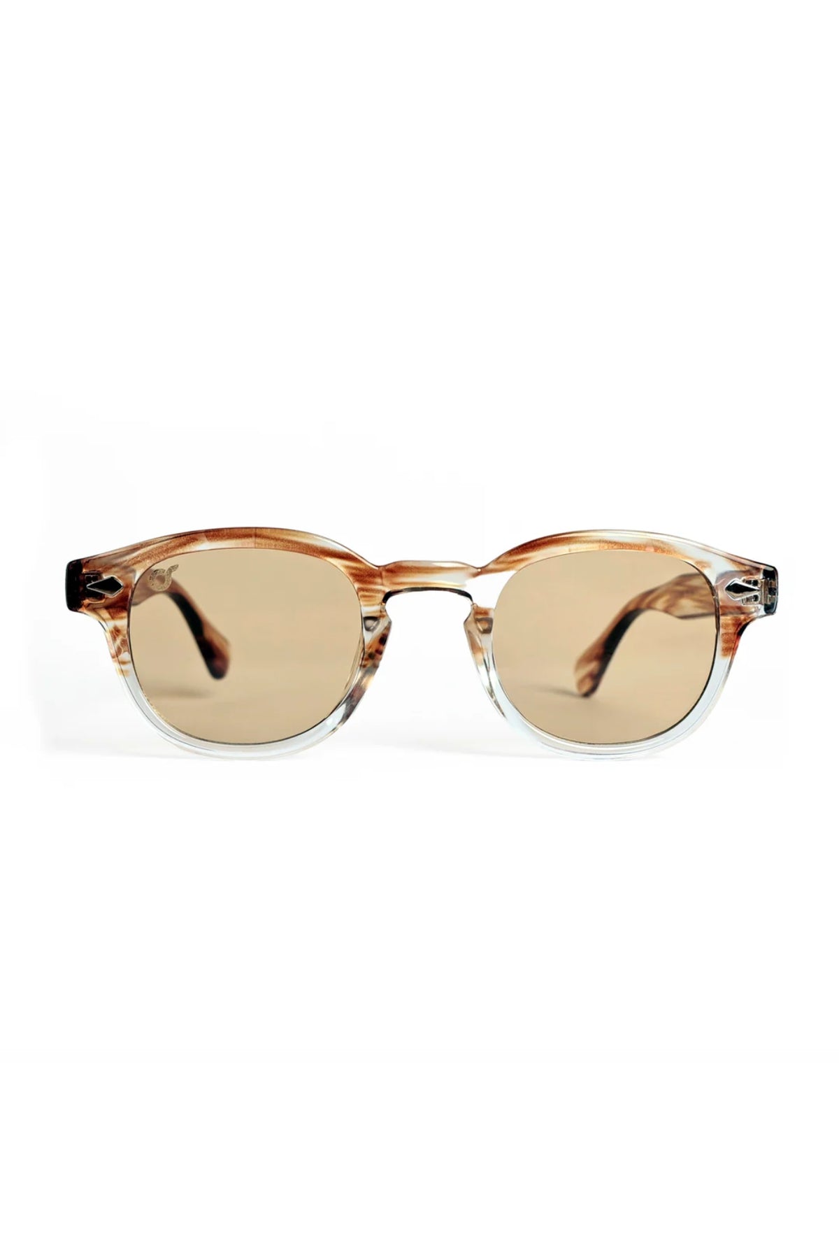 OS Sunglasses Berlino Sand Giallo με μπεζ sand σκελετό και κίτρινους φακούς, μπροστινή όψη