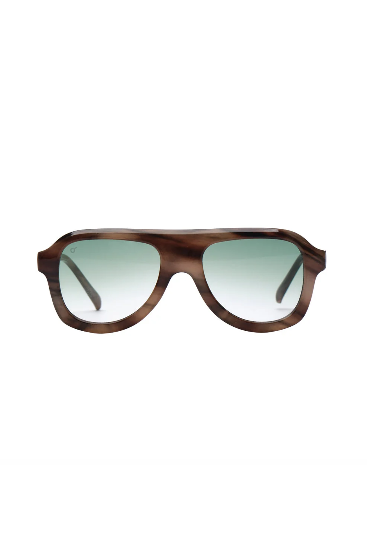 OS Sunglasses Formentera Verde με καφέ Havana σκελετό και πράσινους φακούς, μπροστινή όψη