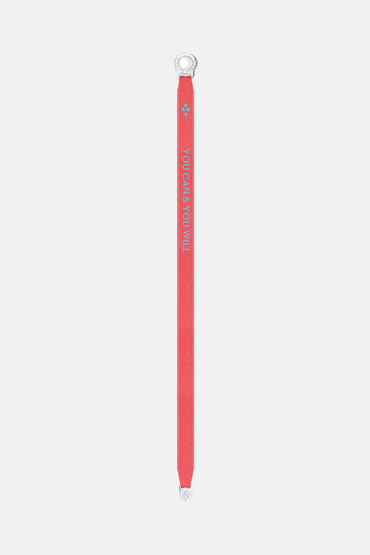 Sorbet Island | Satin Bracelet "You Can & You Will" Neon Dark Orange